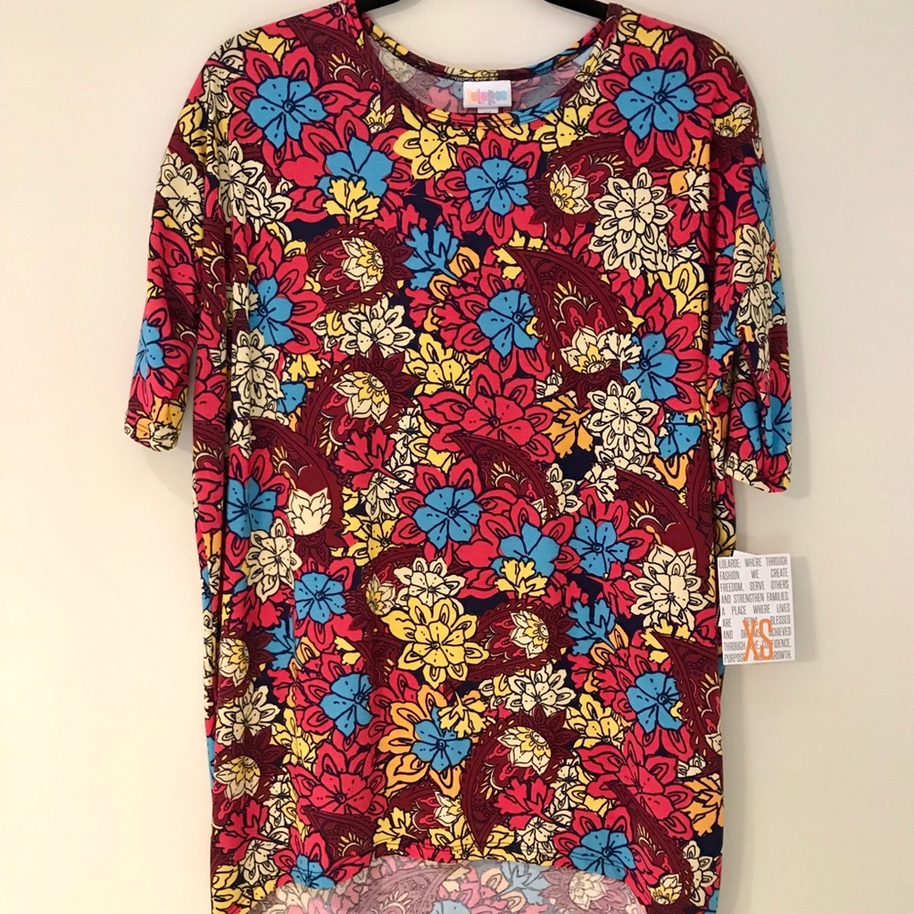 LuLaRoe Irma Tunic / Colorful Floral Pattern / XS